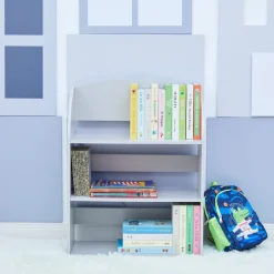 Kids Teamson Fantasy Fields Child Sized Bookcase with 3 Shelves, Gray- FINAL SALE