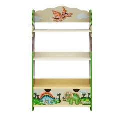 Kids Teamson Fantasy Fields Dinosaur Kingdom Bookshelf with Storage Drawer, Multi