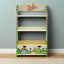 Kids Teamson Fantasy Fields Dinosaur Kingdom Bookshelf with Storage Drawer, Multi