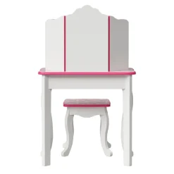 Kids Teamson Fantasy Fields Gisele Giraffe Kids Vanity Table & Stool, White & Pink