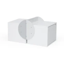 Kids Teamson Fantasy Fields Kids Biscay Bricks Square Table and Two Chair Cubes with Underneath Storage, Gray/White- FINAL SALE