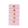 Kids Teamson Fantasy Fields Kids Fashion Star Prints Renee Jewelry Box with 5 Small Drawers, Pink -FINAL SALE