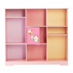 Kids Teamson Fantasy Fields Kids Painted Magic Garden Adjustable Cube Bookshelf, Pink