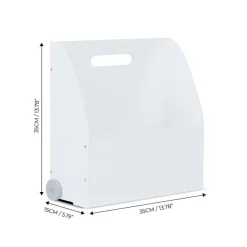 Kids Teamson Fantasy Fields Kids Portable Bookcase Set of 3 with Magnetic Dry Erase Whiteboard, White- FINAL SALE