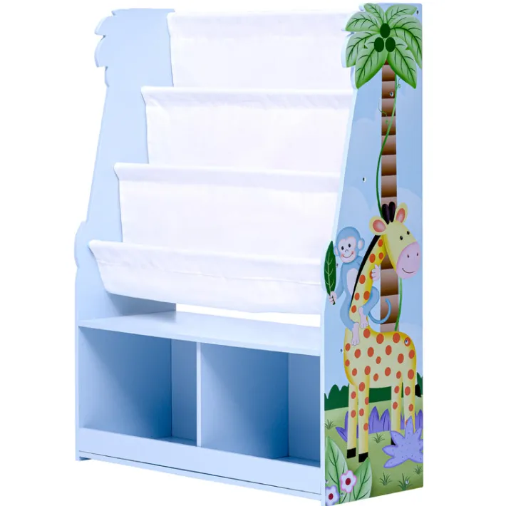 Kids Teamson Fantasy Fields Kids Sunny Safari Display Bookshelf with Storage Drawer, Multi