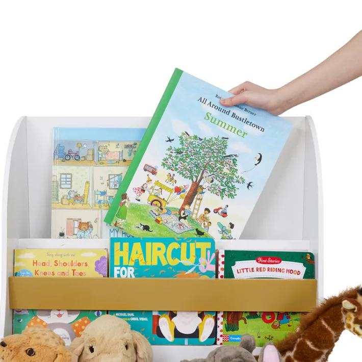 Kids Teamson Fantasy Fields Kids Versailles Bookcase Display with Toy Storage, White- FINAL SALE