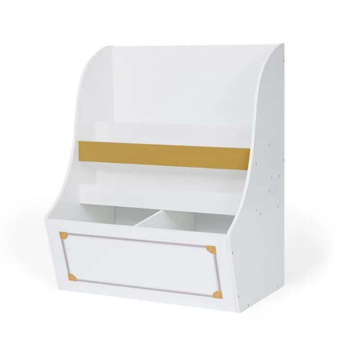 Kids Teamson Fantasy Fields Kids Versailles Bookcase Display with Toy Storage, White- FINAL SALE