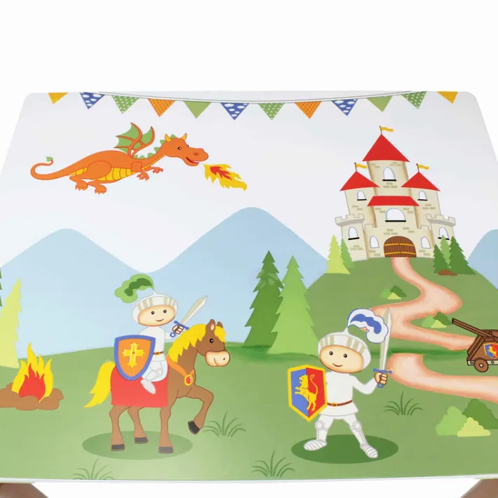 Kids Teamson Fantasy Fields Knights and Dragons Kids Play Table, Multi -FINAL SALE