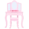 Kids Teamson Fantasy Fields Lady Alessandra Kids Corner Vanity Table & Stool, Pink