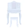 Kids Teamson Fantasy Fields Little Princess Anna Kids Vanity Table & Stool, White