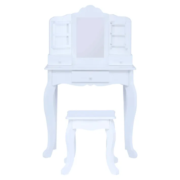 Kids Teamson Fantasy Fields Little Princess Anna Kids Vanity Table & Stool, White