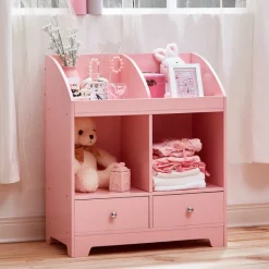 Kids Teamson Fantasy Fields Little Princess Cindy Kids 4-Cube Storage Cubby, Pink -FINAL SALE