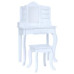Kids Teamson Fantasy Fields Little Princess Anna Kids Vanity Table & Stool, White