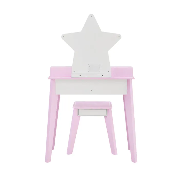 Kids Teamson Fantasy Fields Little Princess Star Vanity with LED Mirror, Lavender/White