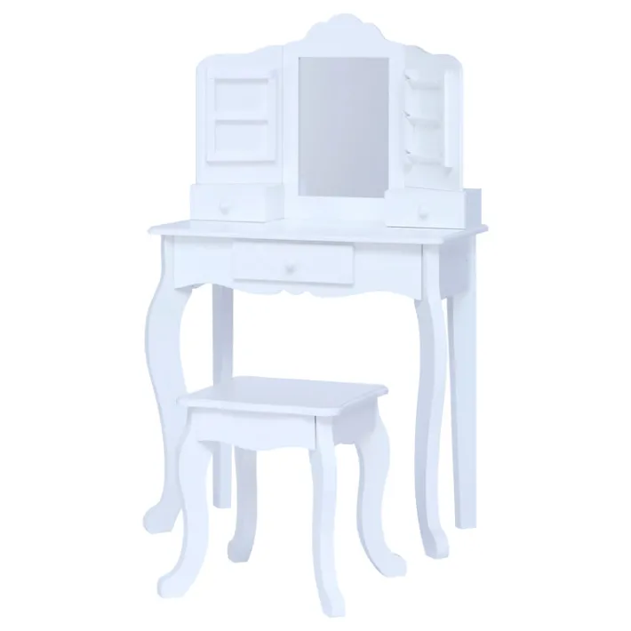 Kids Teamson Fantasy Fields Little Princess Anna Kids Vanity Table & Stool, White