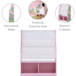 Kids Teamson Fantasy Fields Magic Garden Kids Display Bookshelf with Storage, Multi