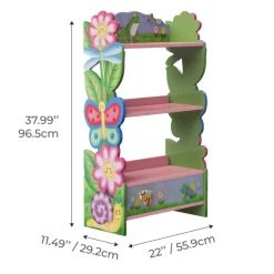 Kids Teamson Fantasy Fields Magic Garden Kids 3-Tier Bookshelf & Drawer, Multi