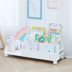 Kids Teamson Fantasy Fields Rainbow Display Bookcase, White- FINAL SALE