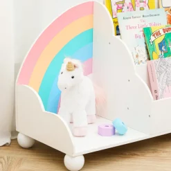 Kids Teamson Fantasy Fields Rainbow Display Bookcase, White- FINAL SALE