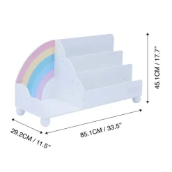 Kids Teamson Fantasy Fields Rainbow Display Bookcase, White- FINAL SALE