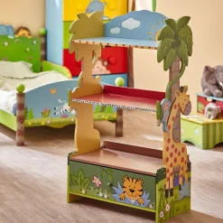Kids Teamson Fantasy Fields Sunny Safari Kids 3-Tier Bookshelf & Drawer, Multi