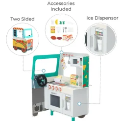 Kids Teamson My Little Helper Kids Play Taco Truck Playset with Accessories
