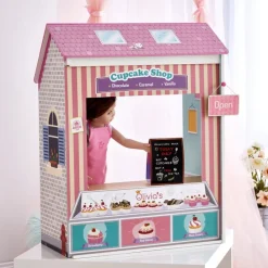 Kids Teamson OLIVIA'S LITTLE WORLD - OLIVIA'S CLASSIC CONVERTIBLE PLAY HOUSE 4-IN-1, PINK- FINAL SALE