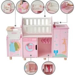Kids Teamson Olivia's Little World Amanda 6-in-1 Baby Doll Nursery Station, Pink