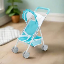 Kids Teamson Olivia's Little World Baby Doll 3pc Nursery Set, Blue & White