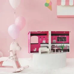 Kids Teamson Olivia's Little World Dreamland City CafÃƒÂ© Dollshouse, Pink -FINAL SALE