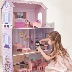 Kids Teamson Olivia's Little World Dreamland Tiffany 3-Story Dollhouse for 12