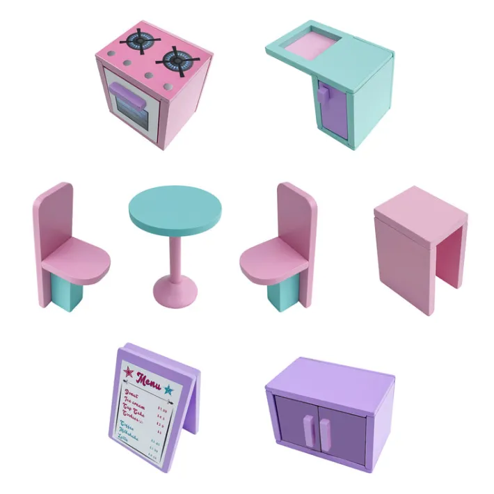 Kids Teamson Olivia's Little World Food Truck Dollhouse & Accessories for 3.5" Dolls, Multi