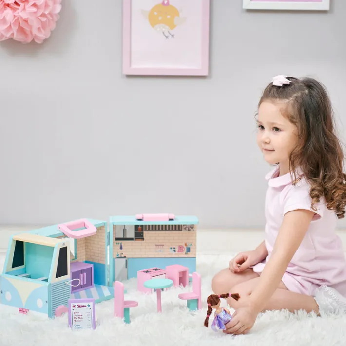 Kids Teamson Olivia's Little World Food Truck Dollhouse & Accessories for 3.5" Dolls, Multi