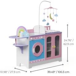 Kids Teamson Olivia's Little World 6-in-1 Baby Doll Changing Station, Pink