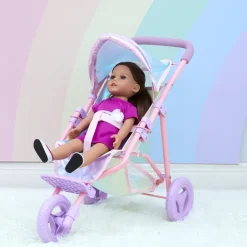 Kids Teamson Olivia's Little World Magical Dreamland Baby Doll Jogging Stroller, Iridescent/Purple