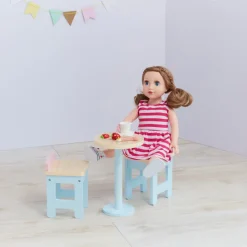 Kids Teamson Olivia's Little World Modern Nordic Princess Roundtable and 2 Stools, Multicolor -FINAL SALE
