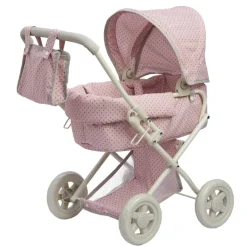 Kids Teamson Olivia's Little World Polka Dot Princess Baby Doll Pram Stroller, Pink/Gray
