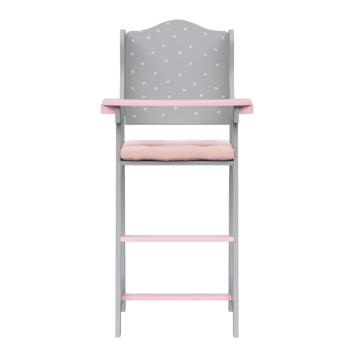 Kids Teamson Olivia's Little World Polka Dots Princess Kids Baby Dolls High Chair, Gray