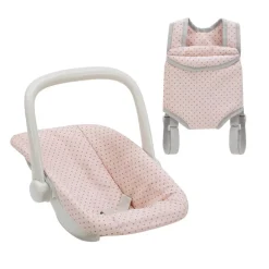 Kids Teamson Olivia's Little World Polka Dot Princess Baby Doll Carrier & Car Seat Set, Pink/Gray