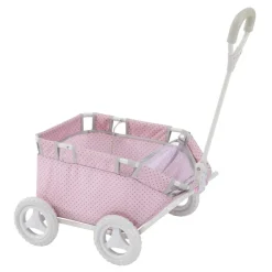 Kids Teamson Olivia's Little World Polka Dot Princess Baby Doll & Stuffed Animal Wagon, Pink/Gray
