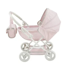 Kids Teamson Olivia's Little World Polka Dot Princess Baby Doll Pram Stroller, Pink/Gray