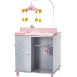 Kids Teamson Olivia's Little World Polka Dots Princess Baby Doll Changing Station, Gray/Pink