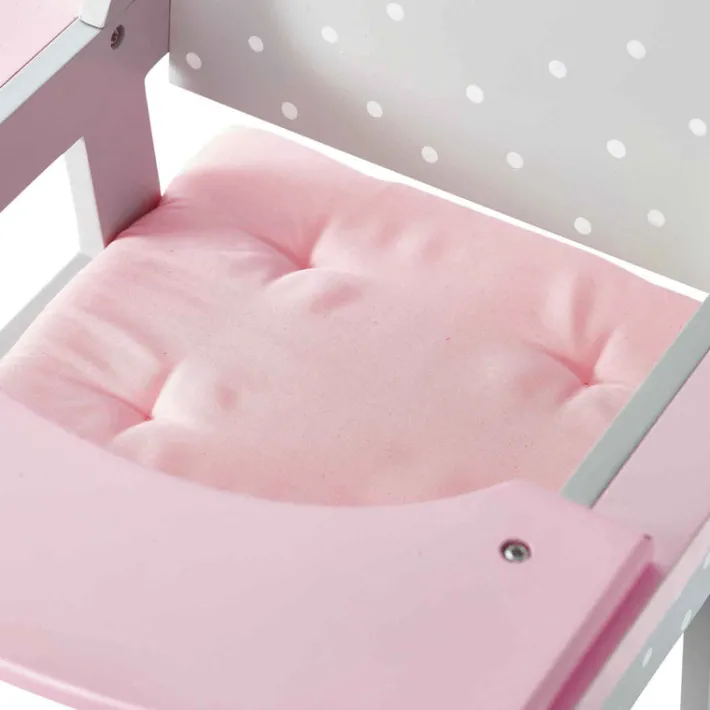 Kids Teamson Olivia's Little World Polka Dots Princess Kids Baby Dolls High Chair, Gray