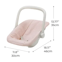 Kids Teamson Olivia's Little World Polka Dot Princess Baby Doll Carrier & Car Seat Set, Pink/Gray