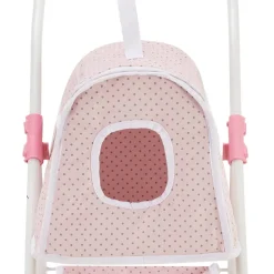 Kids Teamson Olivia's Little World Polka Dot Princess Pretend Pet Stroller + Carrier, Pink/Gray
