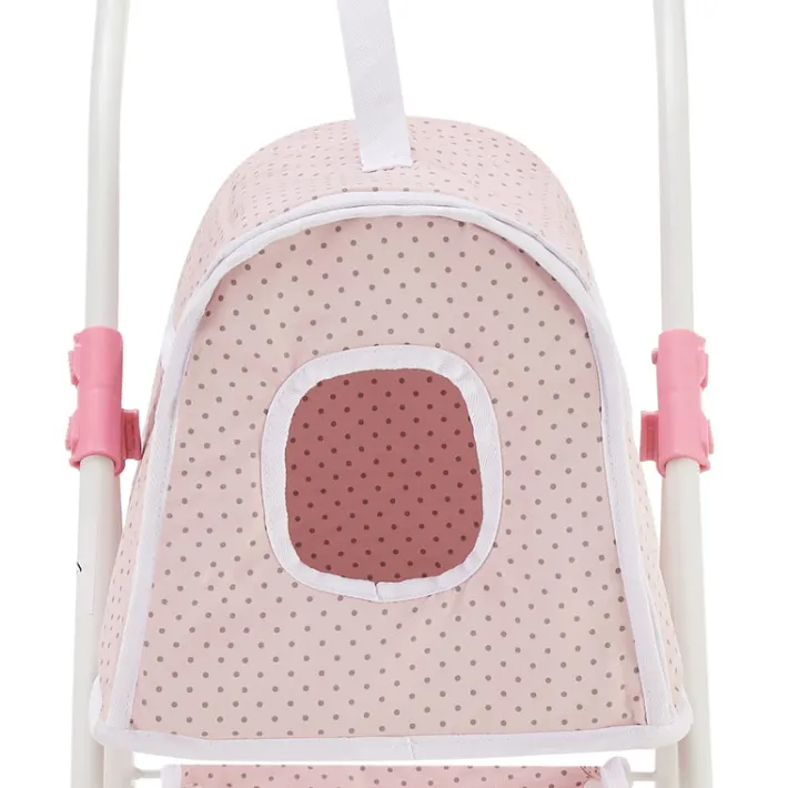 Kids Teamson Olivia's Little World Polka Dot Princess Pretend Pet Stroller + Carrier, Pink/Gray