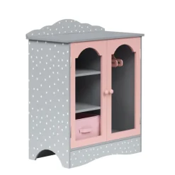 Kids Teamson Olivia's Little World Polka Dots Princess Toy Closet with Hangers for 18