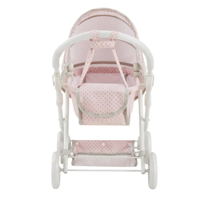 Kids Teamson Olivia's Little World Polka Dot Princess Baby Doll Pram Stroller, Pink/Gray