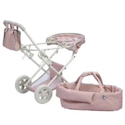 Kids Teamson Olivia's Little World Polka Dot Princess Baby Doll Pram Stroller, Pink/Gray