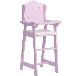 Kids Teamson Olivia's Little World Twinkle Stars Princess Kids Baby Doll High Chair, Purple